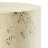 Cosmos 16" Round Burl Wood Side Table - BUILDMYPLACE