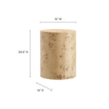 Cosmos 16" Round Burl Wood Side Table - BUILDMYPLACE