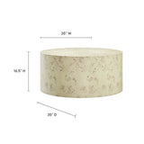 Cosmos 35" Round Burl Wood Coffee Table - BUILDMYPLACE