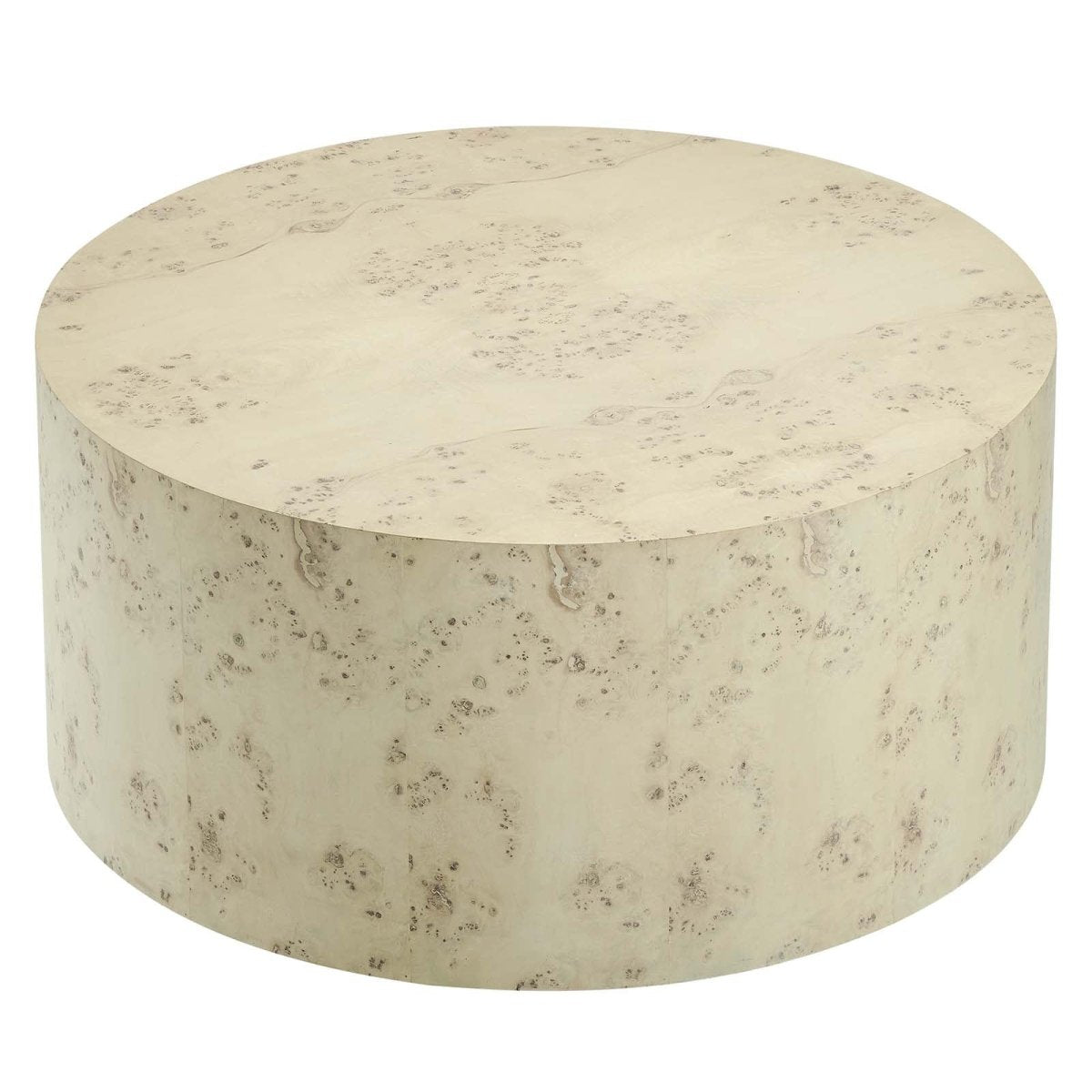 Cosmos 35" Round Burl Wood Coffee Table - BUILDMYPLACE