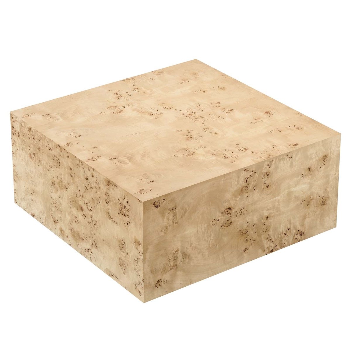 Cosmos 36" Square Burl Wood Coffee Table - BUILDMYPLACE