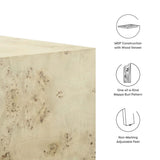 Cosmos 36" Square Burl Wood Coffee Table - BUILDMYPLACE