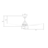 CRANSTON 52 inch 3 - Blade Smart Ceiling Fan with LED Light & Remote - LEDMyPlace