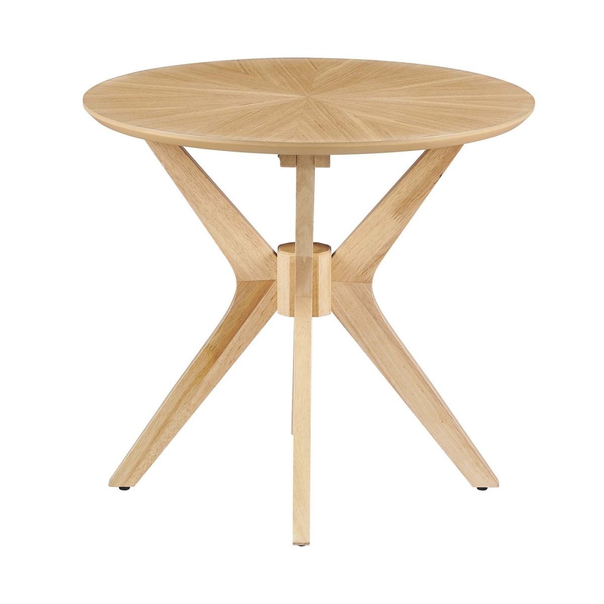 Crossroads 24" Round Wood Side Table - BUILDMYPLACE