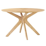 Crossroads 47" Round Wood Dining Table - BUILDMYPLACE