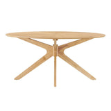Crossroads 63" Oval Wood Dining Table - BUILDMYPLACE