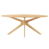 Crossroads 71" Oval Wood Dining Table - BUILDMYPLACE