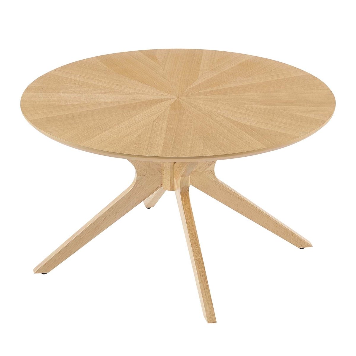 Crossroads Round Wood Coffee Table - BUILDMYPLACE