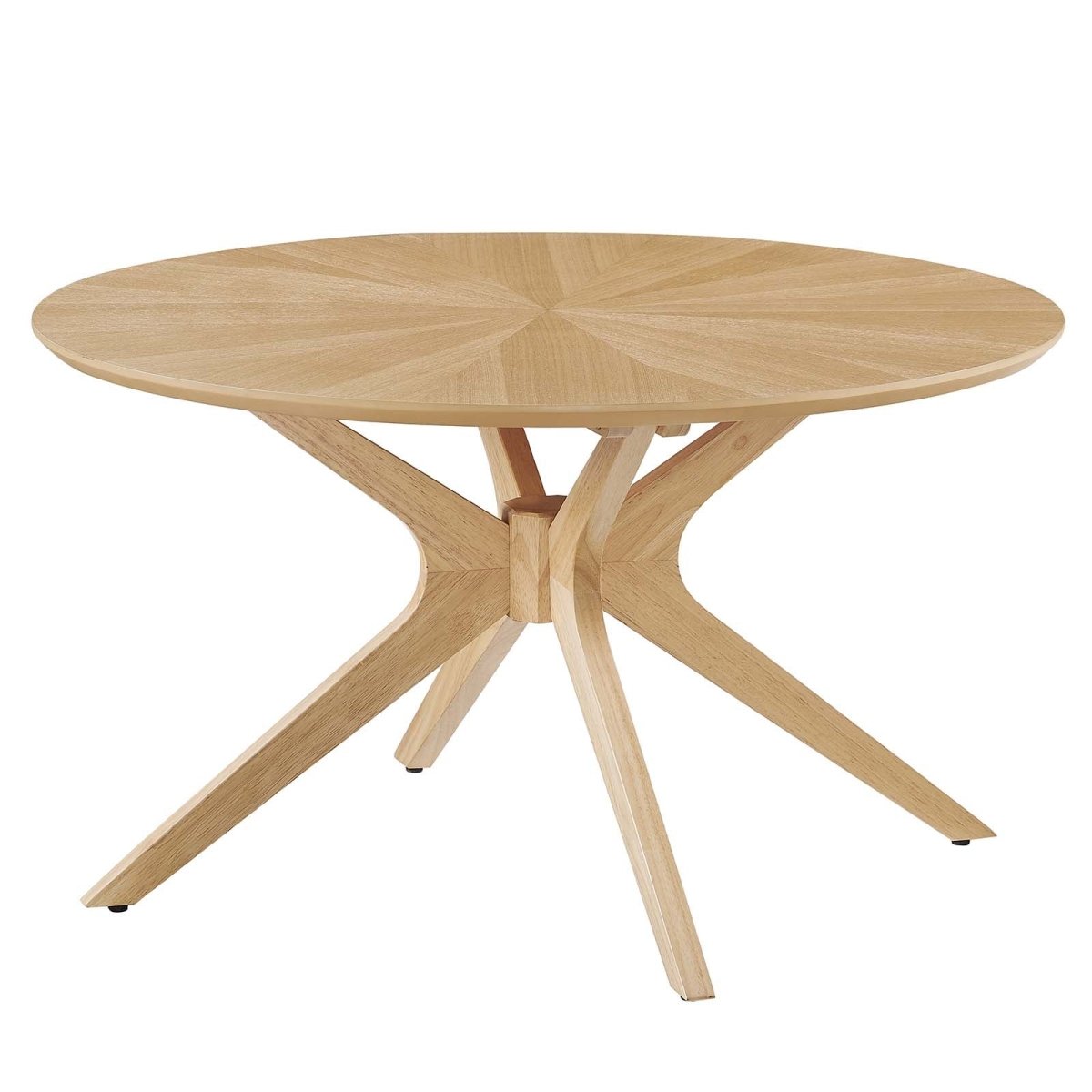 Crossroads Round Wood Coffee Table - BUILDMYPLACE