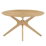 Crossroads Round Wood Coffee Table - BUILDMYPLACE