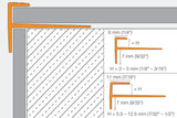 VINPRO-STEP 1/4" ALUM BRUSH CHROME - 8' Long - VPSTL60ACGB