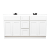 Cunningham white Freestanding Bathroom Vanity Without Sink and Top - BUILDMYPLACE