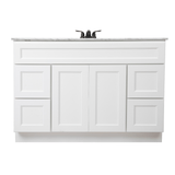 Cunningham white Freestanding Bathroom Vanity Without Sink and Top - BUILDMYPLACE