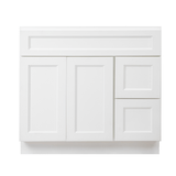 Cunningham white Freestanding Bathroom Vanity Without Sink and Top - BUILDMYPLACE