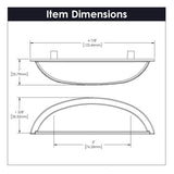 Cup Handles for Cabinets 3 Inch Center to Center - Hickory Hardware - Cottage Collection - BUILDMYPLACE