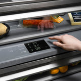ZLINE 60 in. 32.2 cu. ft. French Door Built-In Bottom Freezer Refrigerator with Water Dispensers and Ice Makers in Satin Stainless Steel with Graphite Gray Interior (GRBIV-SN-60)
