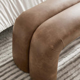 Dax 50.5" Vegan Leather Upholstered Accent Bench - BUILDMYPLACE