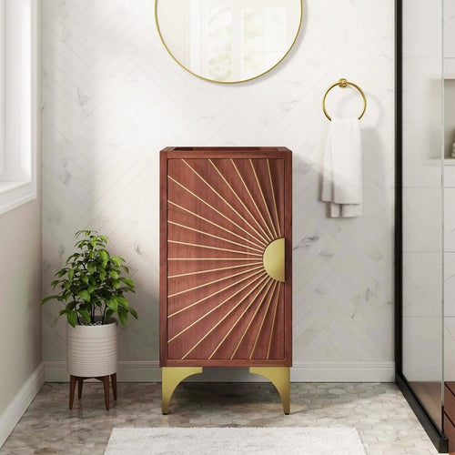 Daylight Freestanding Bathroom Vanity Cabinet in Walnut (Sink not Included)