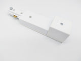 Decorative Track Lighting Accessories - 8 - Inch Linear 3 Wire Live End Power Feed Connector in White and Black Finish - BUILDMYPLACE