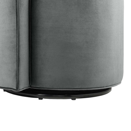 Della Performance Velvet Fabric Swivel Chair - BUILDMYPLACE