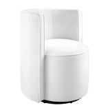Della Performance Velvet Fabric Swivel Chair - BUILDMYPLACE