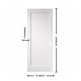 Ivanees 1-Panel Hollow Core Molded Shaker Door Slab - Madison 80 Inch Height