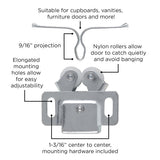 Door Catch 1 - 3/16 Inch Center to Center Cadmium - Hickory Hardware - BUILDMYPLACE