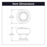 Door Knob 1 - 1/4 Inch Diameter - Cottage Collection - BUILDMYPLACE