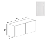 Double Door - White - Wall Cabinets - 21 in H x 30 in W x 24 in D - BUILDMYPLACE
