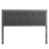 Draper Tufted King Fabric and Wood Headboard - BUILDMYPLACE
