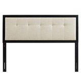 Draper Tufted Queen Fabric and Wood Headboard - BUILDMYPLACE