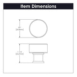Drawer Knob 1 Inch Diameter - Midway Collection - BUILDMYPLACE