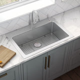 Drop - in Topmount Kitchen Sink 16 Gauge Stainless Steel Single Bowl - BUILDMYPLACE