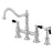 Duchess Bridge Four Hole Kitchen Faucet With Brass Sprayer - BUILDMYPLACE
