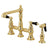 Duchess Bridge Kitchen Faucet with Brass Sprayer - BUILDMYPLACE