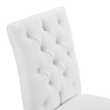 Duchess Button Tufted Fabric Dining Chair - BUILDMYPLACE