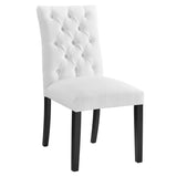 Duchess Button Tufted Fabric Dining Chair - BUILDMYPLACE