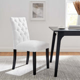 Duchess Button Tufted Fabric Dining Chair - BUILDMYPLACE