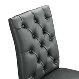 Duchess Button Tufted Vegan Leather Dining Chair - BUILDMYPLACE