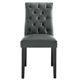 Duchess Button Tufted Vegan Leather Dining Chair - BUILDMYPLACE