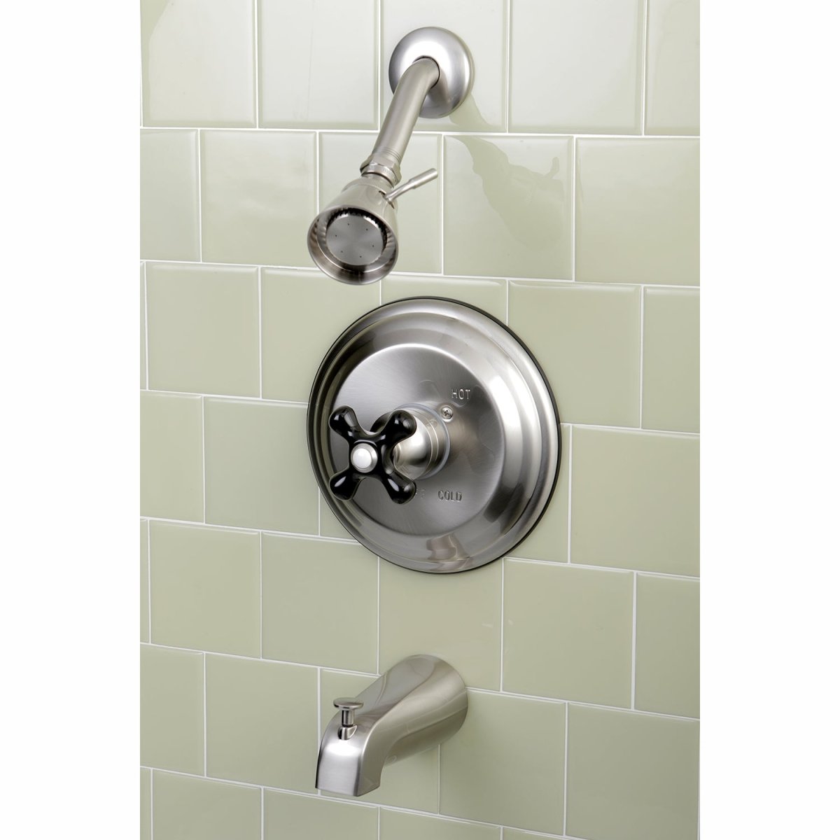 Duchess Tub and Shower Faucet With Cross Handle - BUILDMYPLACE