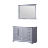 Dukes 48" Dark Grey Single Vanity, no Top and 46" Mirror - BUILDMYPLACE