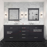 Dukes 80" Espresso Vanity Cabinet Only - BUILDMYPLACE