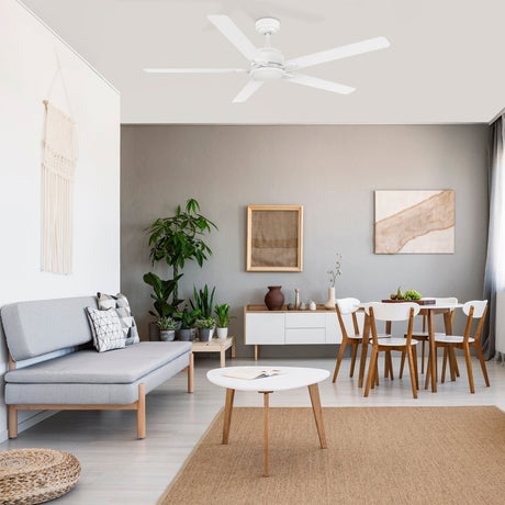 DUNKIRK 60 inch 5 - Blade No Light Ceiling Fan with Remote - LEDMyPlace