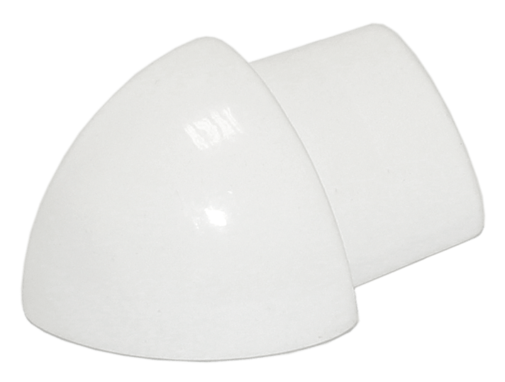 Durondell Aluminum Round Edge profile - Tile trim - 1/4 in - White - Powder Coated - Tile Edge Trim - BUILDMYPLACE