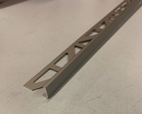 Durosol Aluminum Profile L Shaped Edge Trim 5/16 in. Nickel Anodized Tile Edge Trim - BUILDMYPLACE