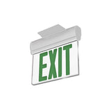 Edge Lit Green LED Exit Sign, 3W , 100 - 277 VAC, UL,CUL Listed, 90 - min Backup Battery, Surface Mount - BUILDMYPLACE