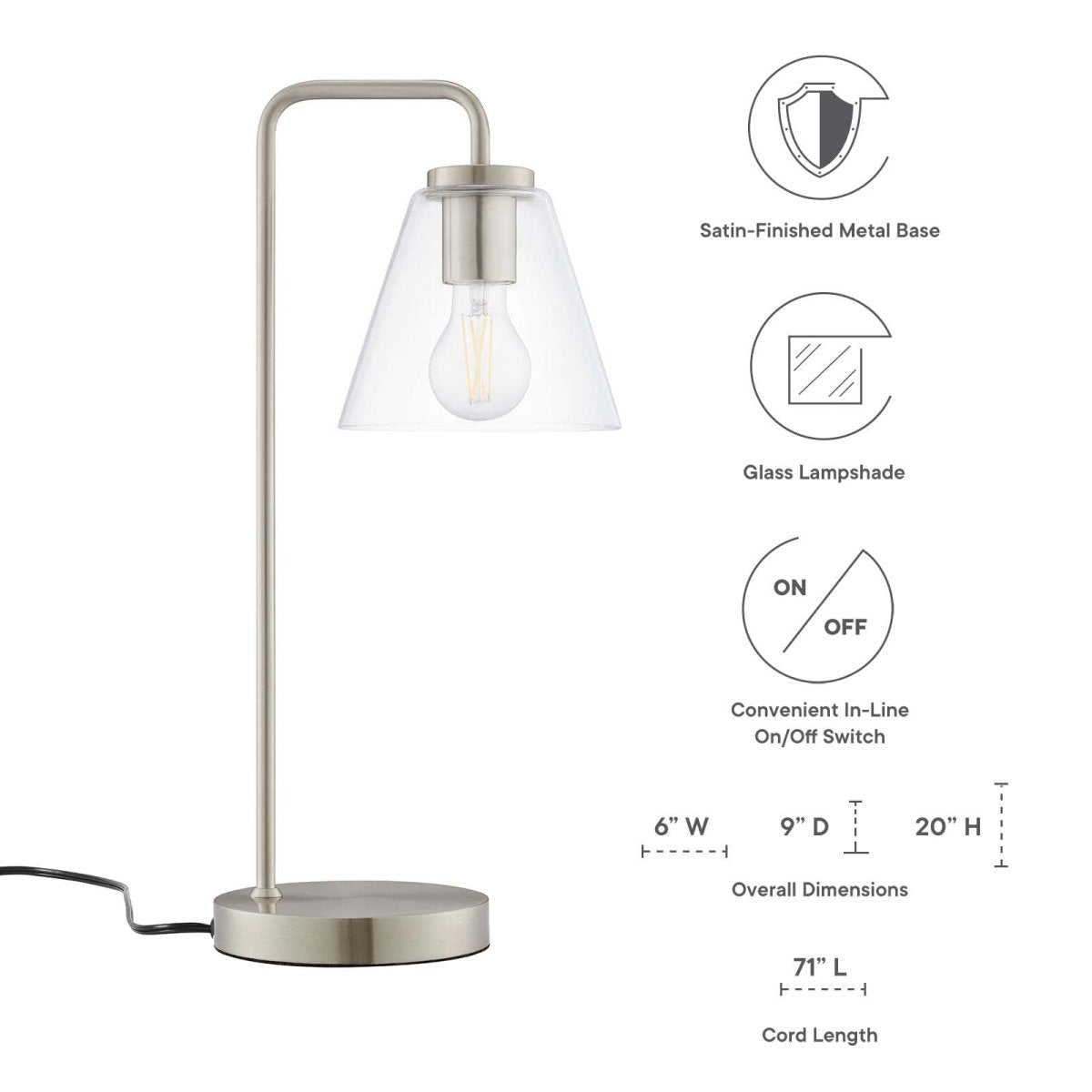 Element Glass Table Lamp - BUILDMYPLACE