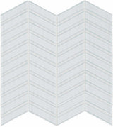 Element Ice Chevron Glossy Glass Mosaic - BUILDMYPLACE