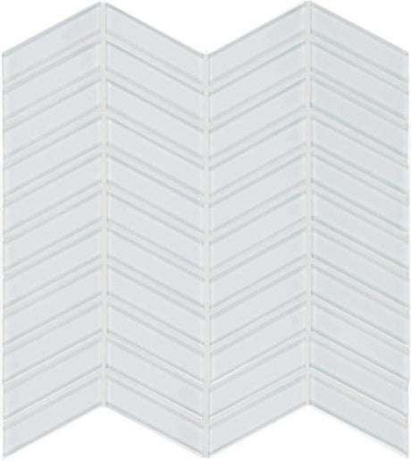 Element Ice Chevron Glossy Glass Mosaic - BUILDMYPLACE